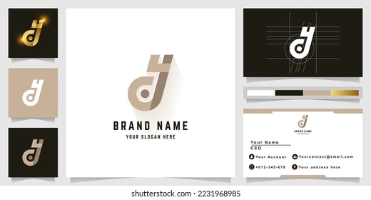 Letter dy or cy monogram logo with business card design