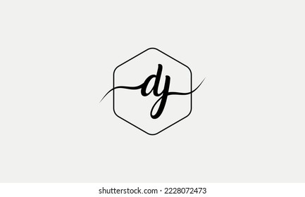 letter DY logo design. DY logo design vector template.