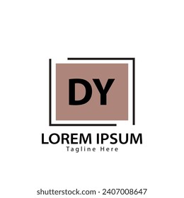 letter DY logo. DY logo design vector illustration for creative company, business, industry