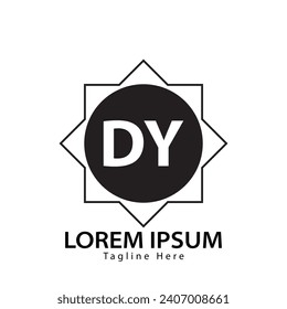 letter DY logo. DY logo design vector illustration for creative company, business, industry