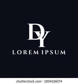 Letter DY luxury logo design vector