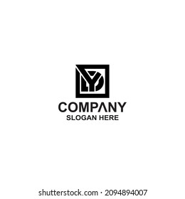 Letter DY monogram logo, vector design illustration