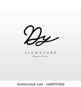 Letter DY Signature Logo Template - Vector