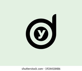 letter dy and yd logo design vector template
