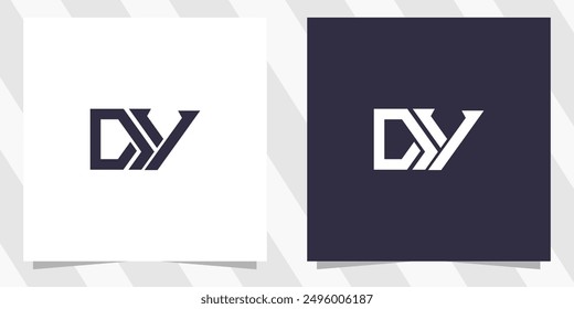 letter dy yd logo design vector