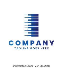 Letter I Dynamic Technology Logo, symbolizing innovation, speed, and advancement