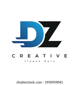 Letter DZ Fast Speed and e commerce Logo Design Element