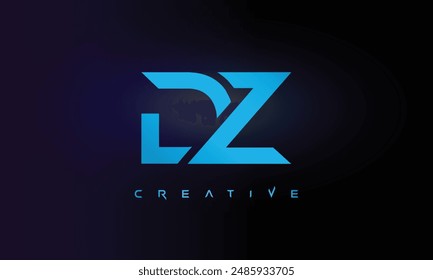 Letter DZ logo design creative custom clean two alphabet logo
