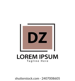 logotipo de la letra DZ. Ilustración vectorial del diseño del logotipo de DZ para empresas creativas, empresas, industria