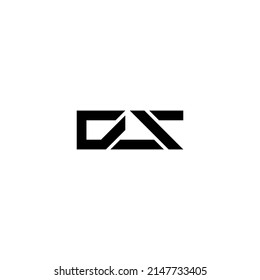 Letter DZ monogram logo design black and white
