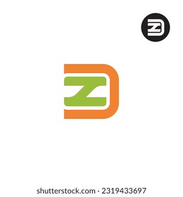 Diseño de logotipo de monograma DZ