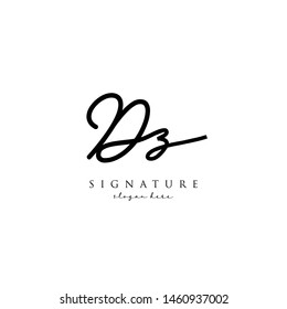 Letter DZ Signature Logo Template - Vector