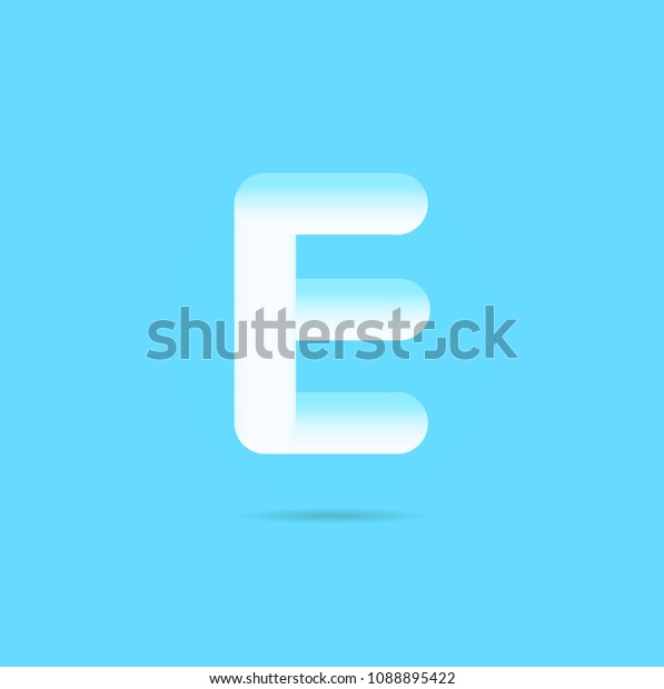 Letter E 3d Bubble Text Logo Stock Vector Royalty Free