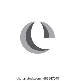 letter e 3d design simple logo vector