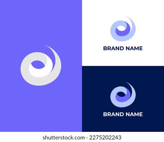 Plantilla de diseño de logotipo de negocios moderno para carta e 3d
