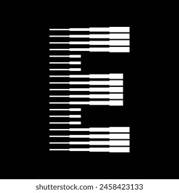 Letter E Abstract Geometric Line Logo