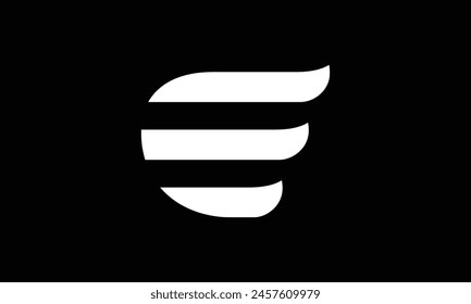 Letter E abstract logo design icon vector template illustration.