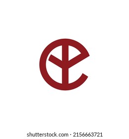 letra e árbol abstracto madera simple logotipo geométrico vector
