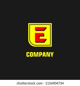 Letter E Alphabetic Logo Concept
