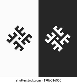 Logo De La Letra E Ambigram. Logo moderno.