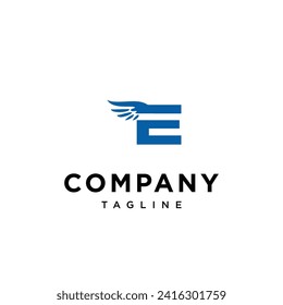 
Letter E Angle Wings logo icon vector template.eps
