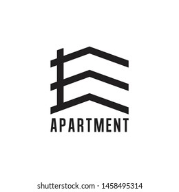 letter e apartment home geometric symbol logo vector