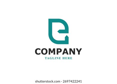 Letra E Flecha para el logotipo del negocio