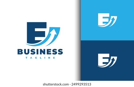 letter E arrow up logo