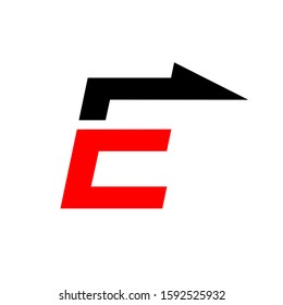 Letter E Arrow Logo Design