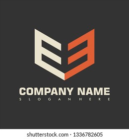 Letter E and B Logo Military Symbol Security Icon Vector Design