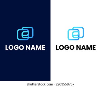 letter e and b modern logo design template