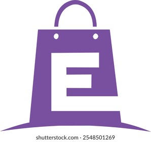 Letter E Bag Vector Logo 