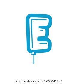 Letter E Balloon style logo, icon, or symbol template design