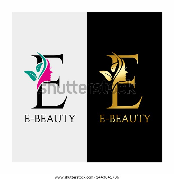 Letter E Beauty Logo Spa Nature Stock Vector (Royalty Free ...