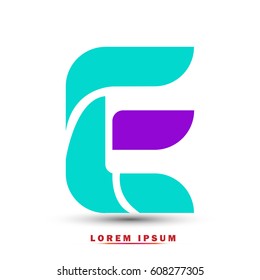 Letter E. best typographic and logo