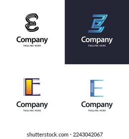 Letter E Big Logo Pack Design Creative Modern logos design for your business