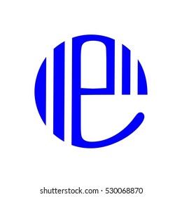 letter e blue color logo vector design template elements for your application or company identity.