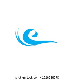 letter e blue waves design logo vector