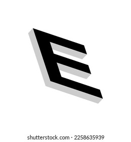 letter e bold modern creative illustration design