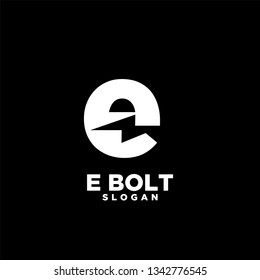 letter E bolt logo symbol icon vector designs illustration