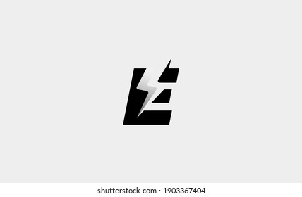  Letter E Bolt Logo Vector Design Icon Illustration