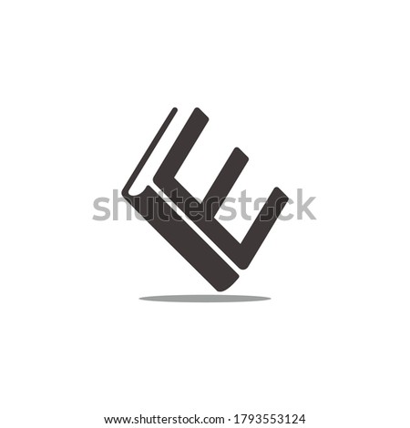 letter e book education symbol geometric icon vector