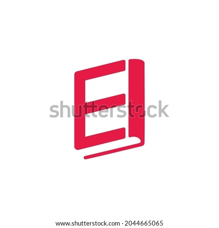 letter e book education symbol geometric logo vector Imagine de stoc © 