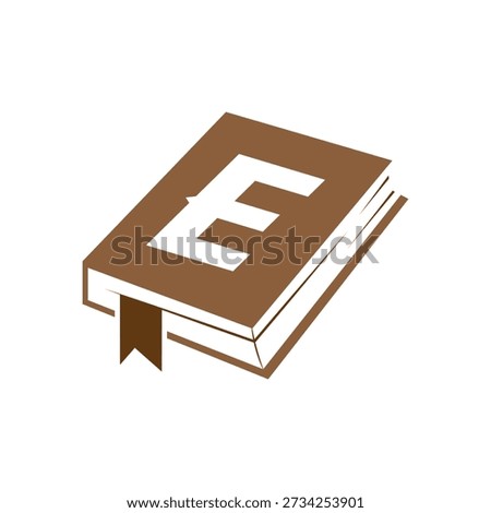 Letter E book logo Design