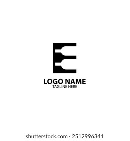 letra E garrafa logotipo vetor design