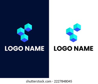 letter e and box modern business logo design template