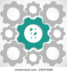Letter E in Braille the mechanism