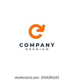 letter e brand logo design