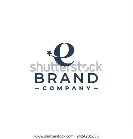 letter e brand logo design