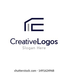 Letter E Building Creative Business Logo Design